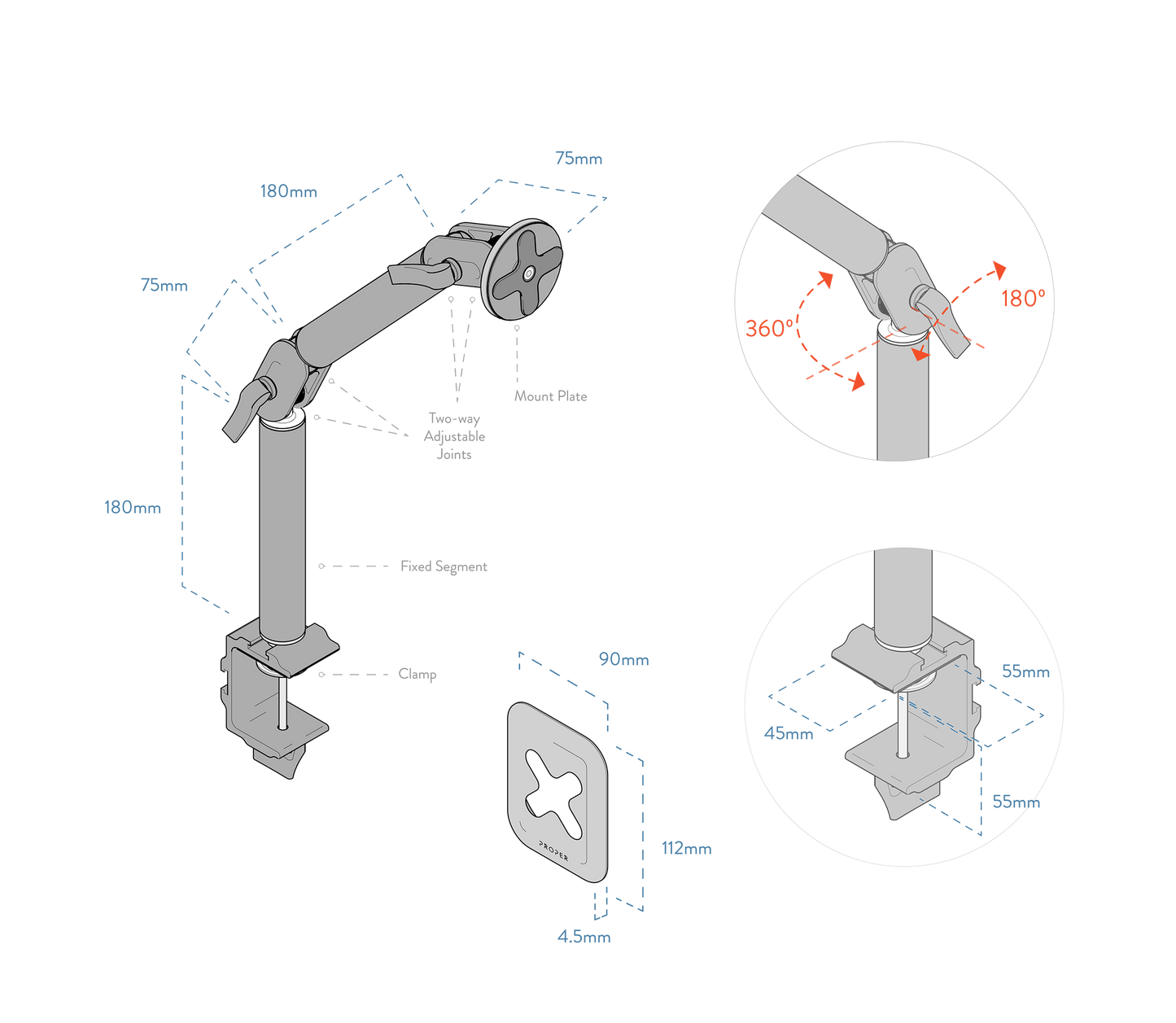 Universal Tablet Connect Arm
